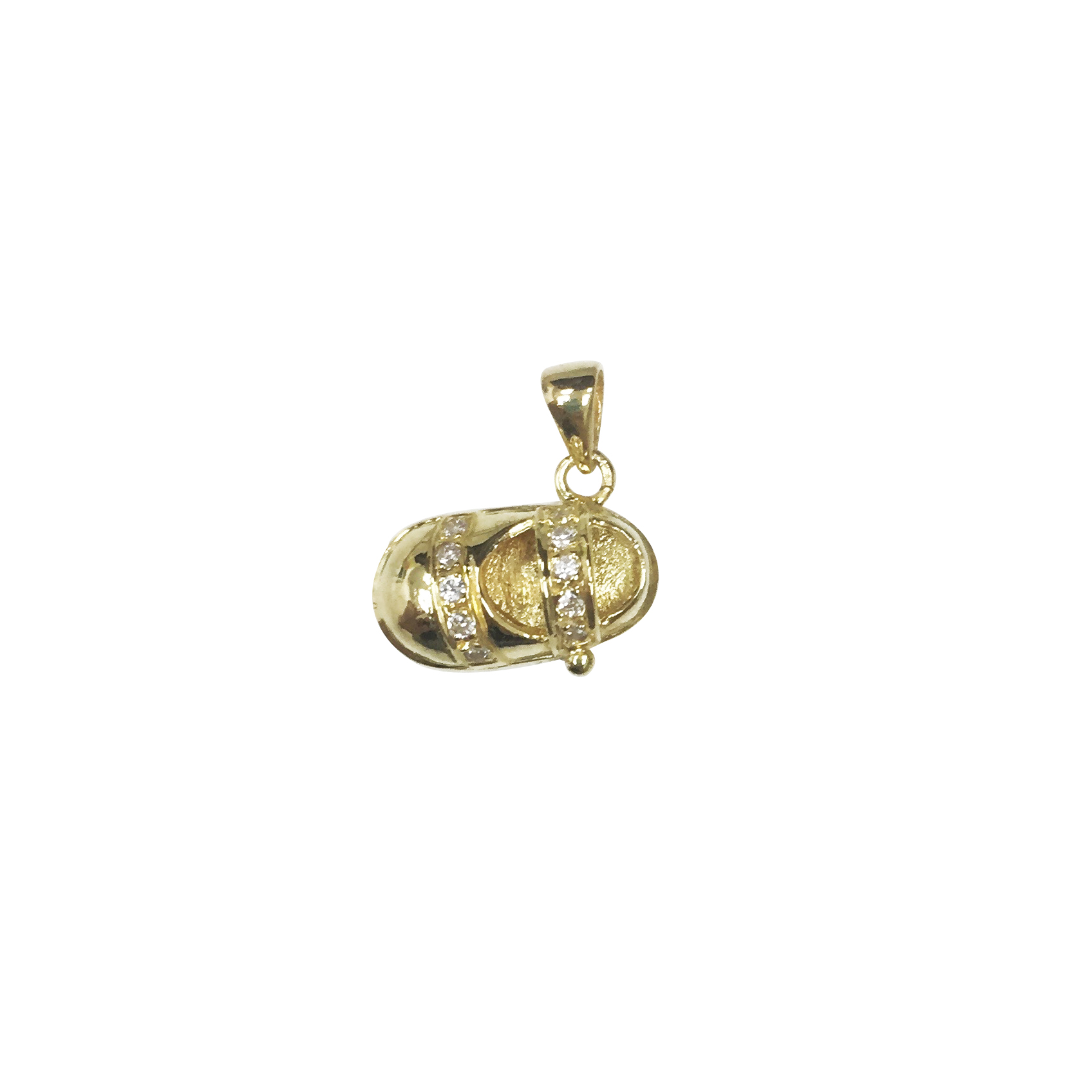 18K YG SHOE DIA PENDANT