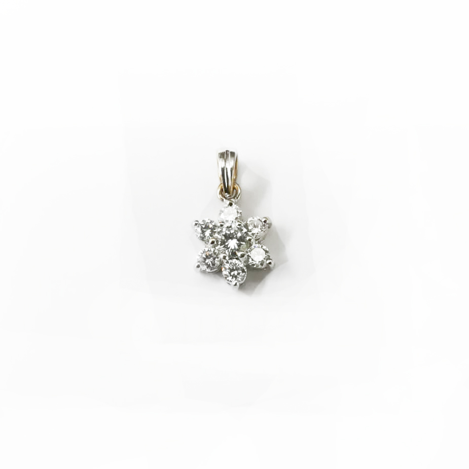 18K WG DIAMOND PENDANT EST.D7-0.28CT