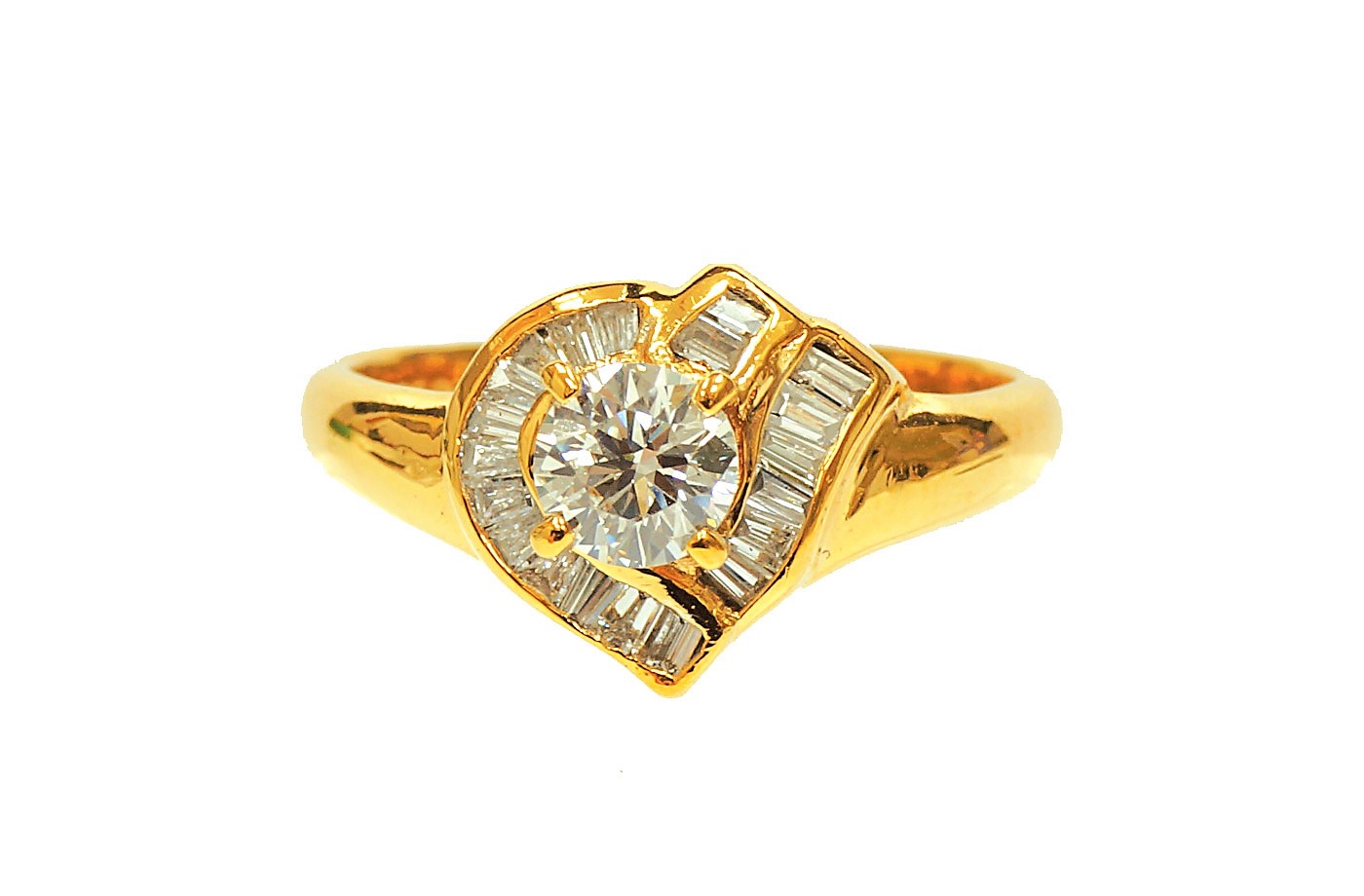 20K YG Diamond Ring