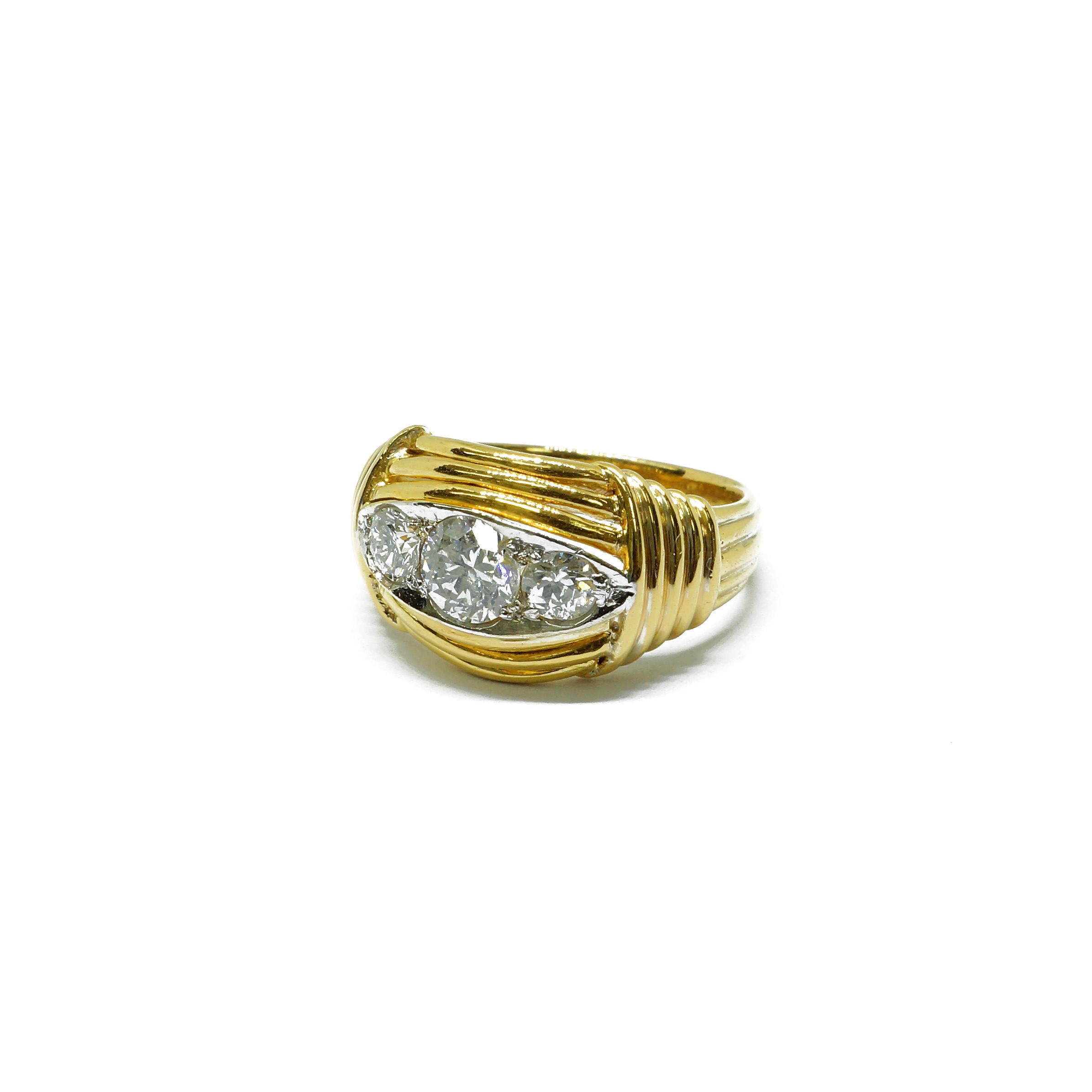 18K YG/WG Diamond Ring