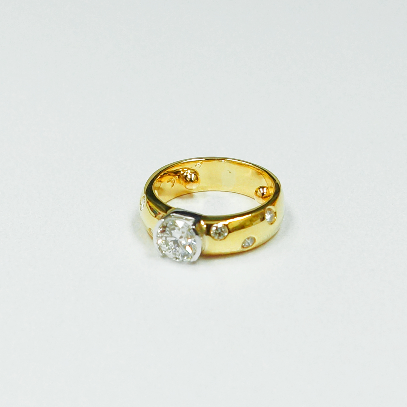 *18K YG DIAMOND RING W/GIA CERT