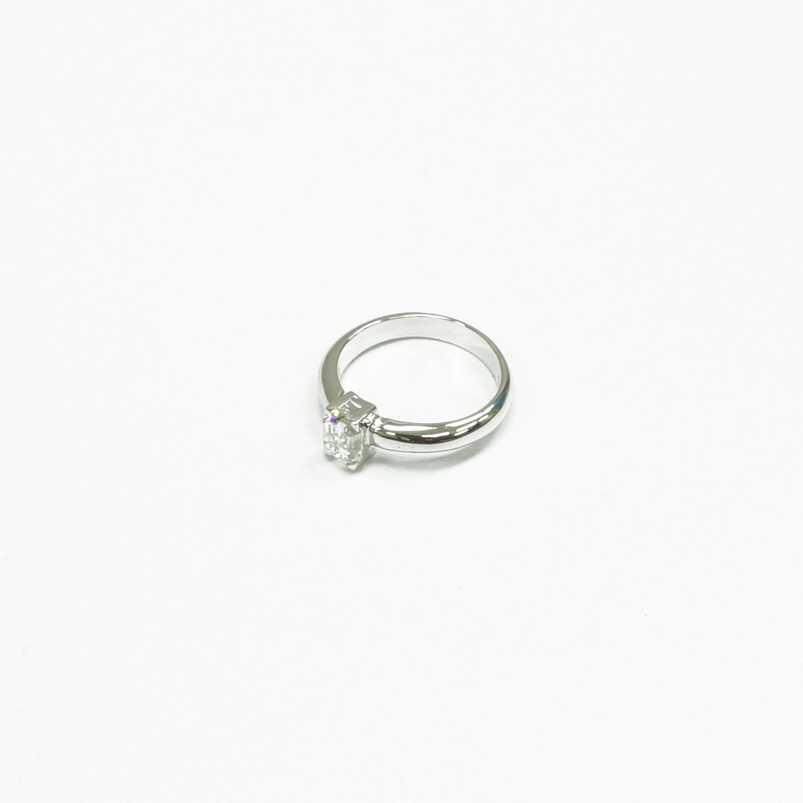 *18K WG DIAMOND RING 1.11CT-EMERALD CUT, VS-1, G-CLR, AIG CERT:019910293072