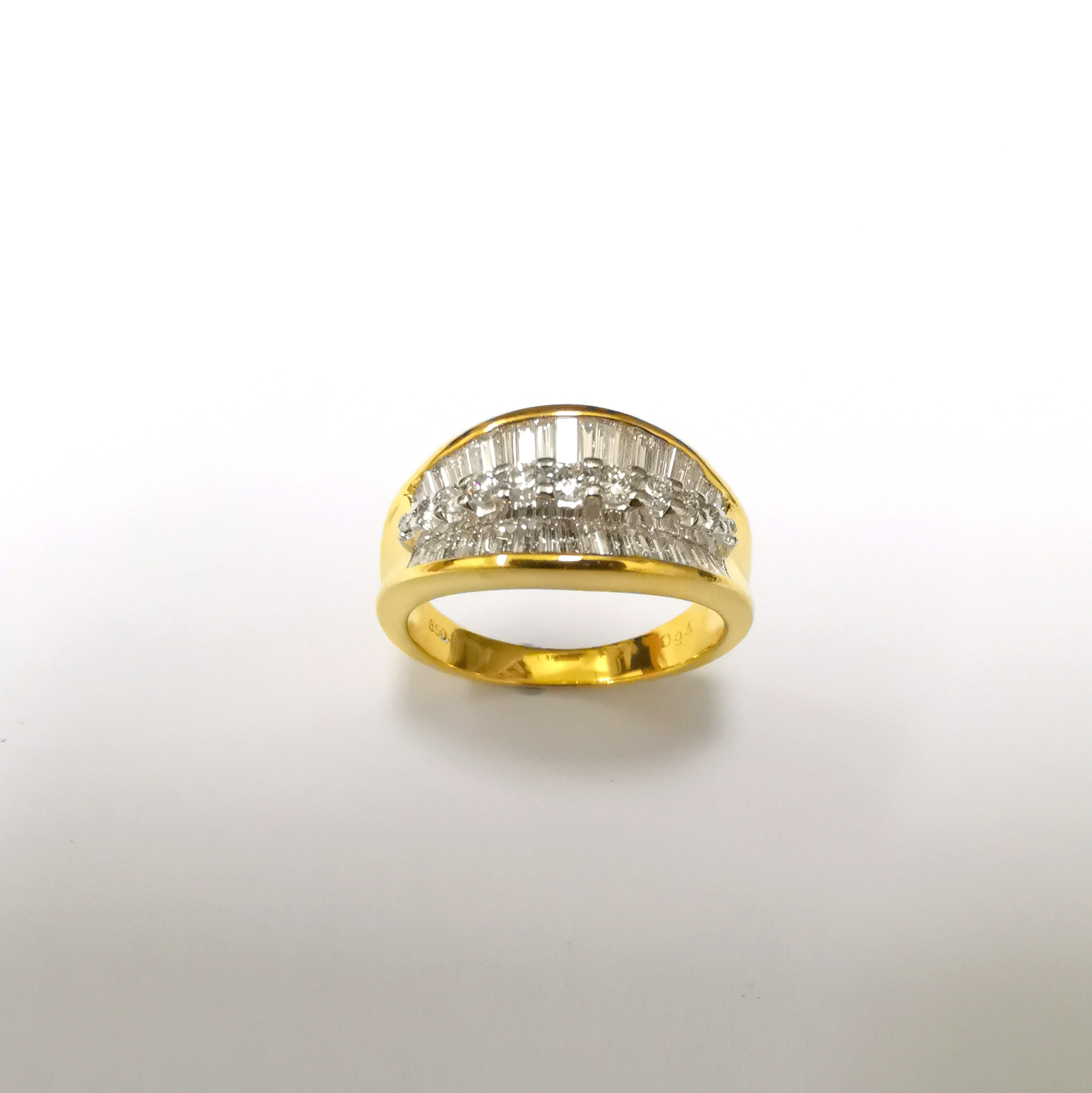 20K YG DIA RING D-0.91CTS
