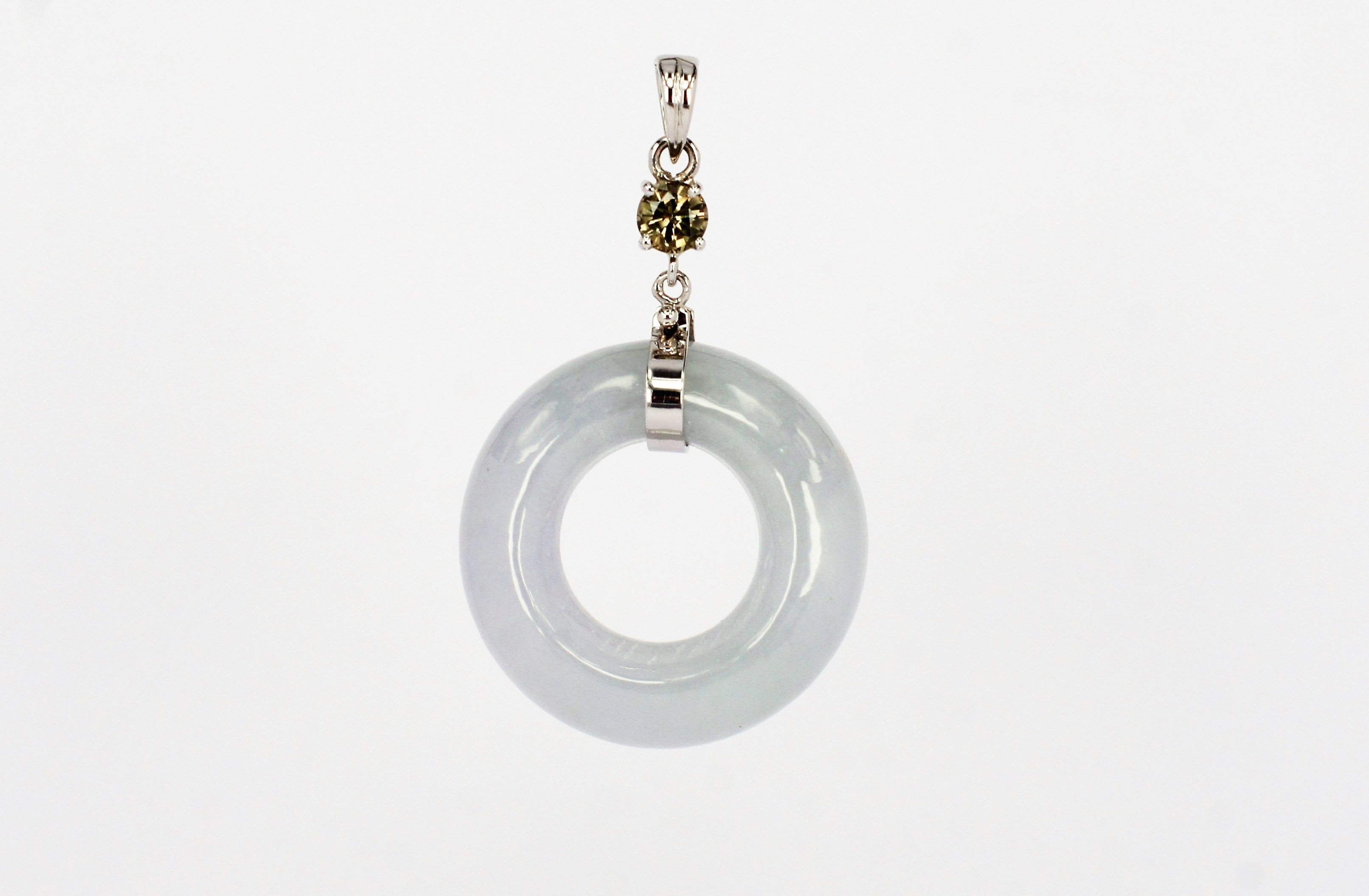 18K WG Jade Pendant