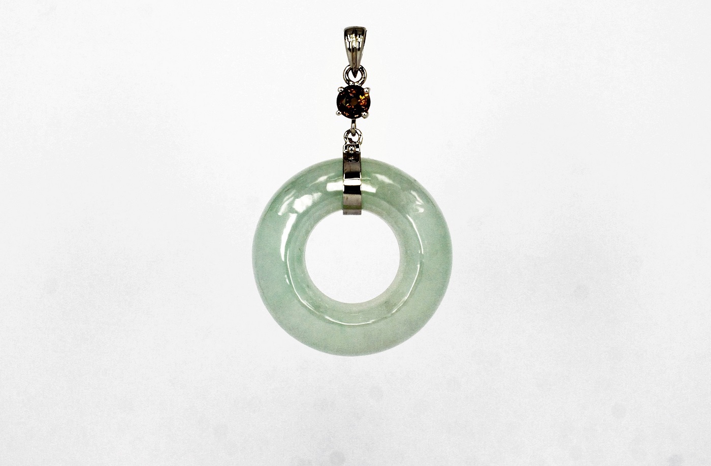 18K WG Jade Pendant