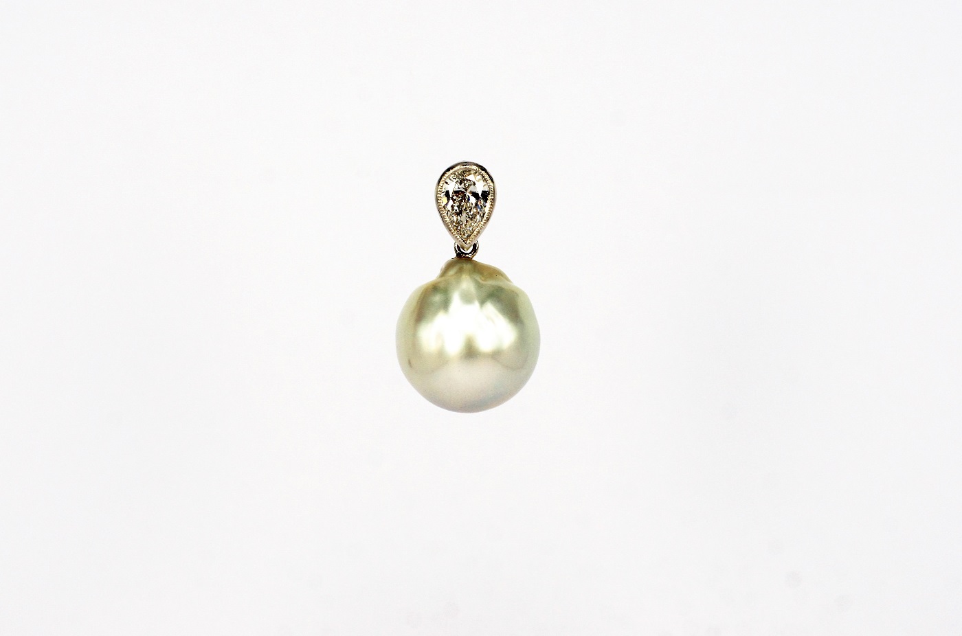 18K WG Diamond & Gems Pendant