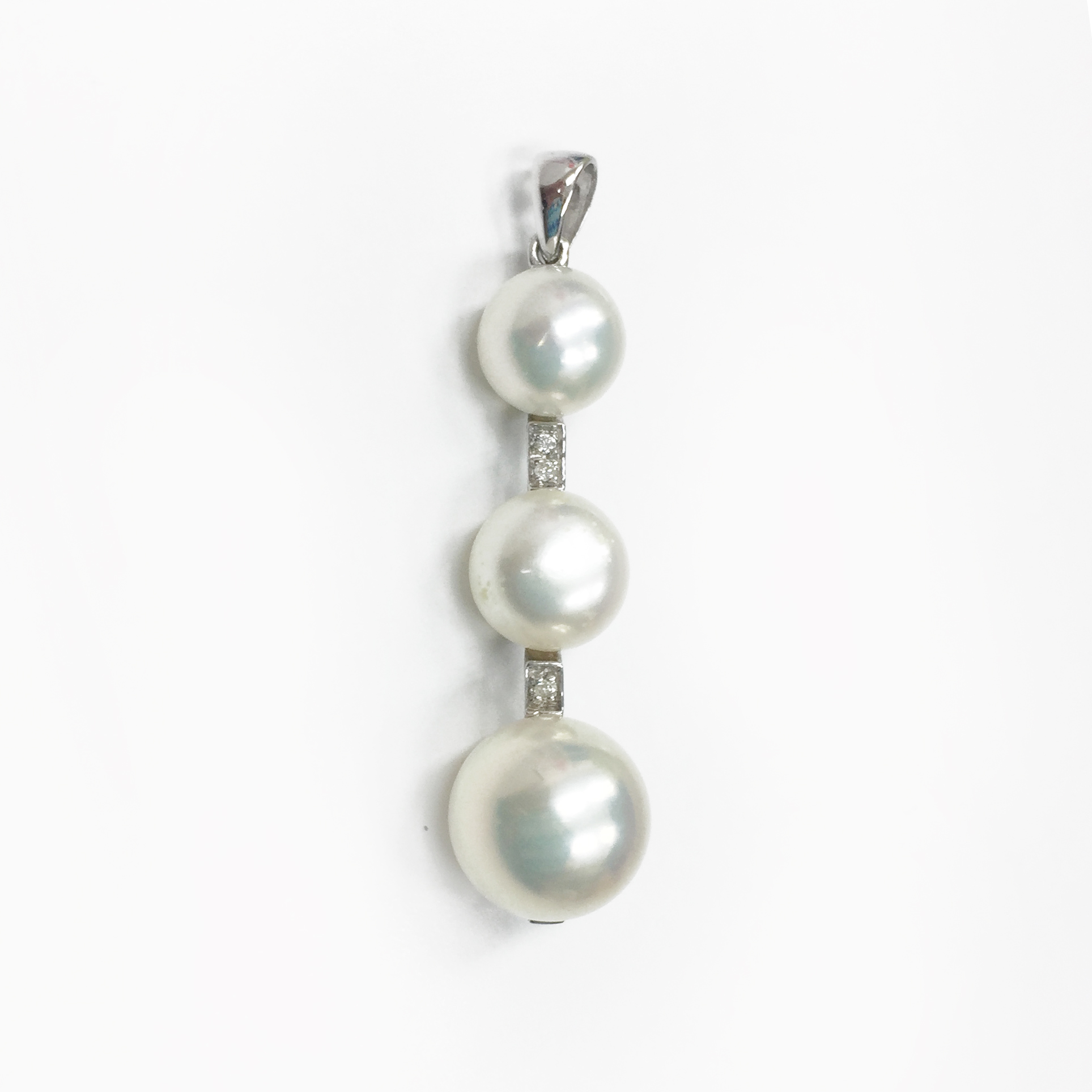18K WG DIA,PEARL PENDANT