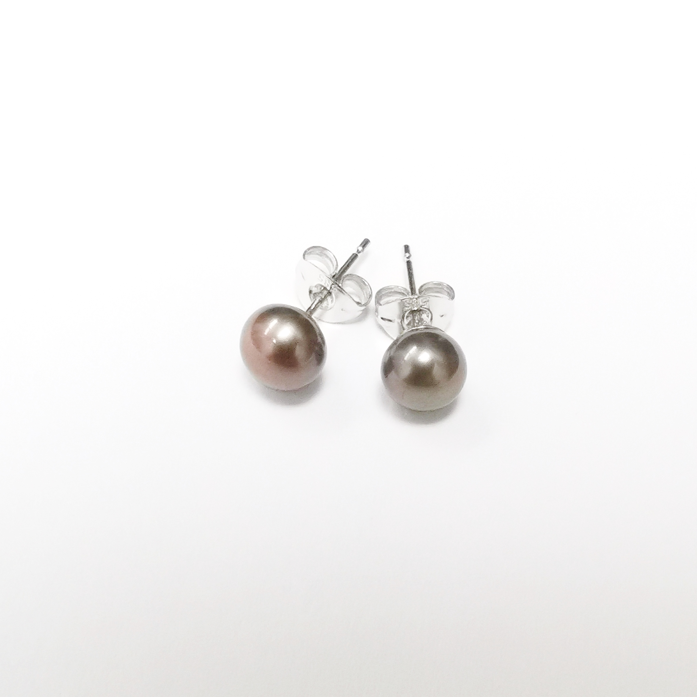 14K WG PEARL EARSTUD