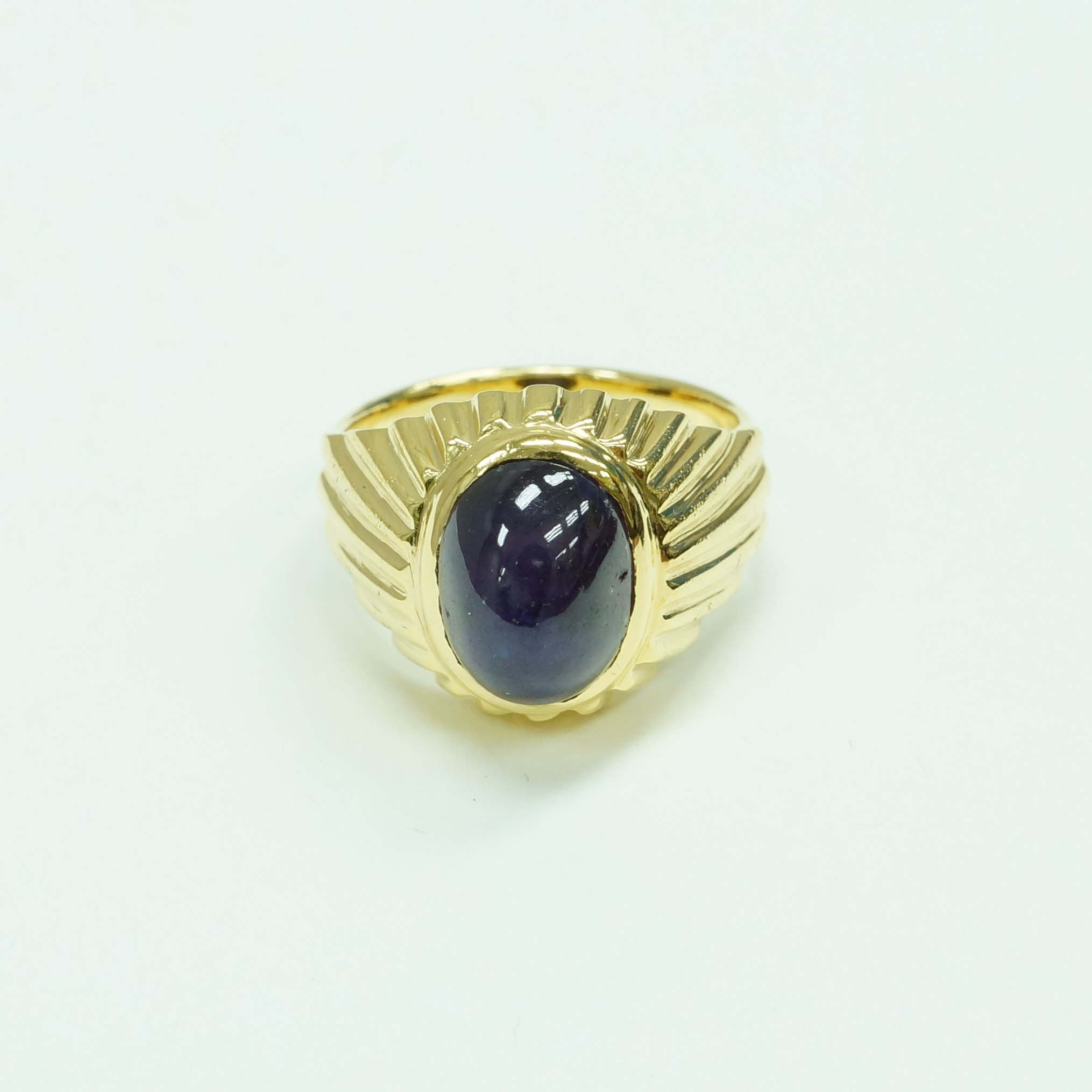 20K YG STN RING
